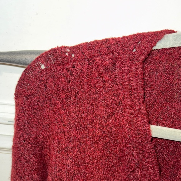 Cupshe Women's Burgundy V-Neck Reversible Sweater - Picture 9 of 11